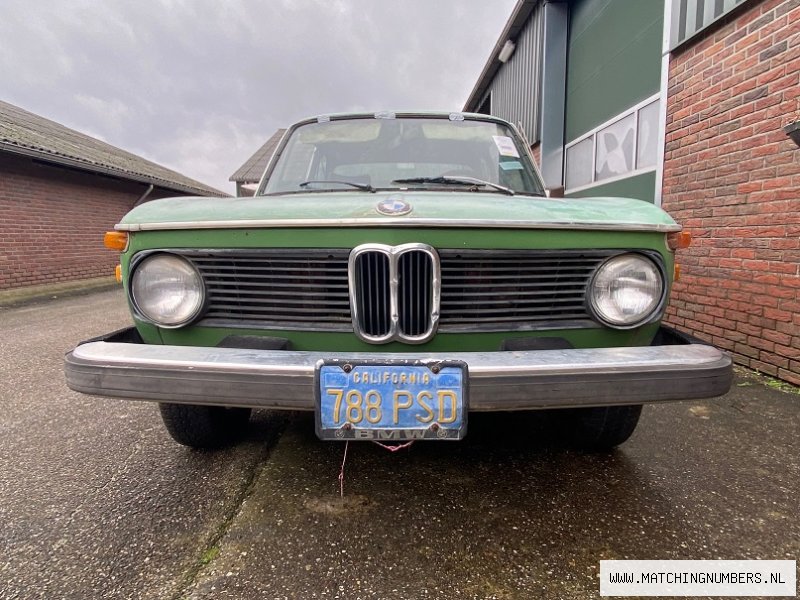 1976 BMW 2002 Taiga Green Metallic Matching Numbers 1976 bmw 2002 taiga green metallic matching numbers